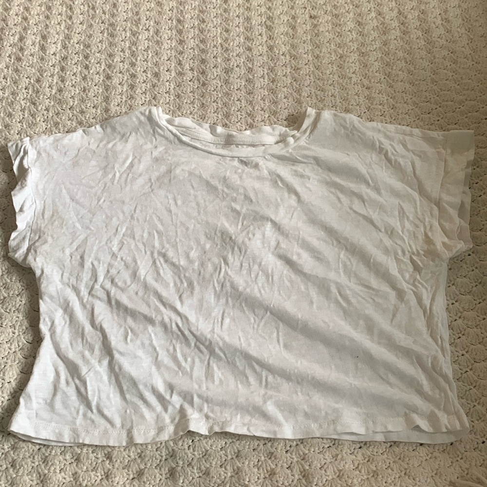 Plain white crop top